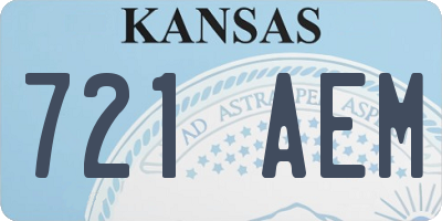 KS license plate 721AEM
