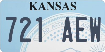 KS license plate 721AEW