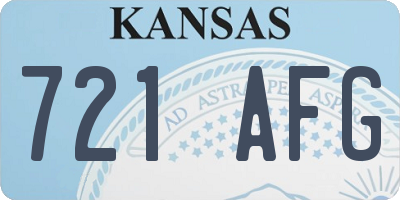 KS license plate 721AFG