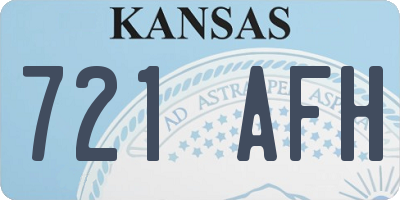 KS license plate 721AFH