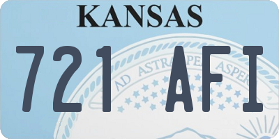 KS license plate 721AFI