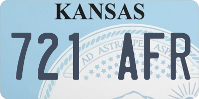 KS license plate 721AFR