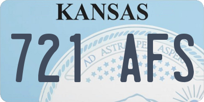 KS license plate 721AFS