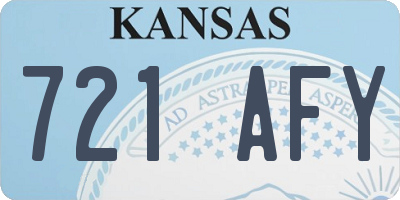 KS license plate 721AFY