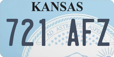 KS license plate 721AFZ
