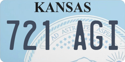 KS license plate 721AGI