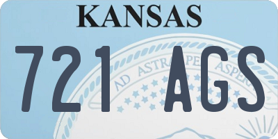 KS license plate 721AGS