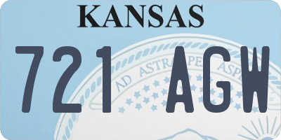 KS license plate 721AGW
