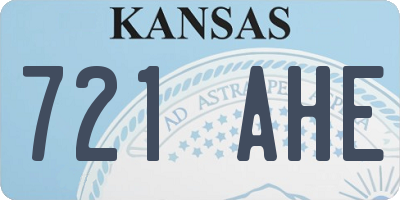 KS license plate 721AHE