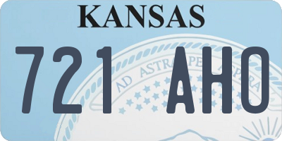 KS license plate 721AHO