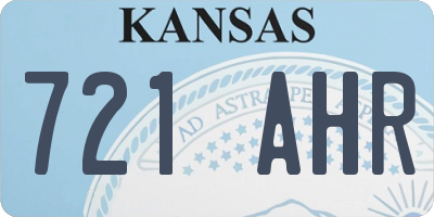 KS license plate 721AHR