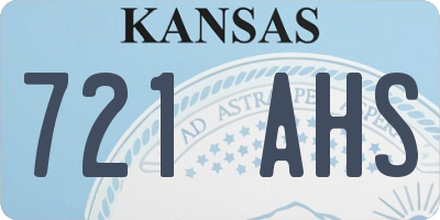 KS license plate 721AHS