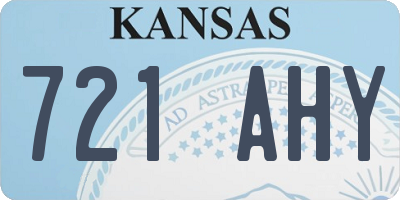 KS license plate 721AHY