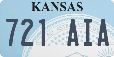 KS license plate 721AIA