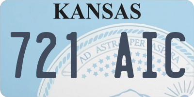 KS license plate 721AIC