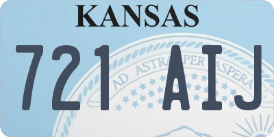 KS license plate 721AIJ