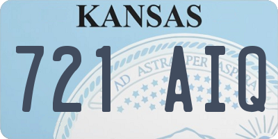 KS license plate 721AIQ