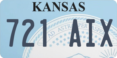 KS license plate 721AIX