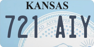 KS license plate 721AIY