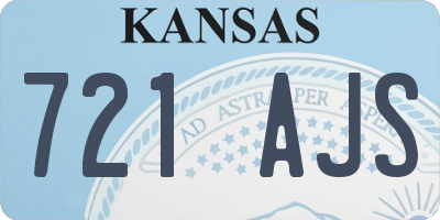 KS license plate 721AJS
