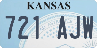 KS license plate 721AJW