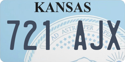 KS license plate 721AJX
