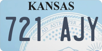 KS license plate 721AJY