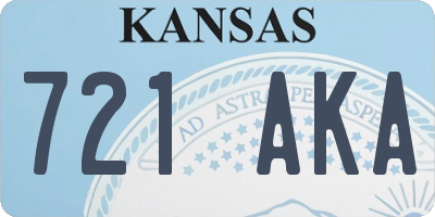 KS license plate 721AKA