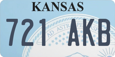 KS license plate 721AKB