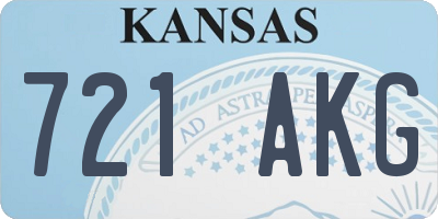 KS license plate 721AKG