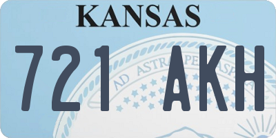KS license plate 721AKH