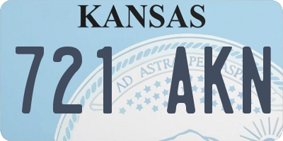 KS license plate 721AKN