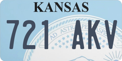 KS license plate 721AKV