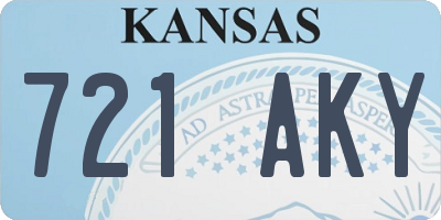 KS license plate 721AKY