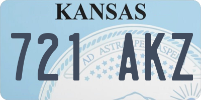 KS license plate 721AKZ