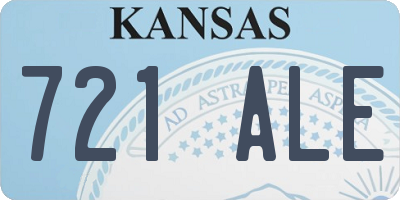KS license plate 721ALE