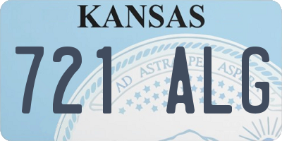 KS license plate 721ALG