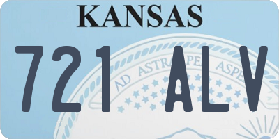 KS license plate 721ALV