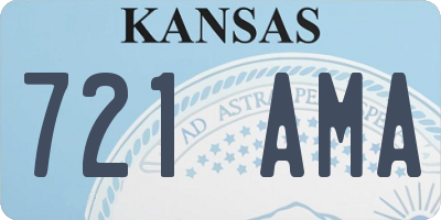 KS license plate 721AMA