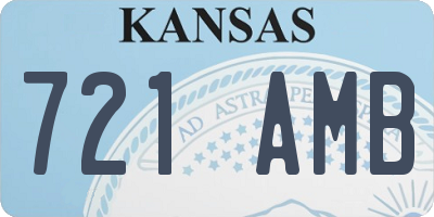 KS license plate 721AMB