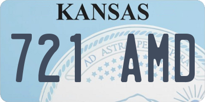 KS license plate 721AMD