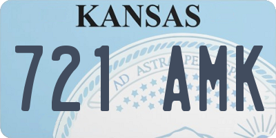 KS license plate 721AMK