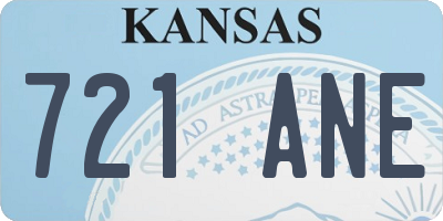 KS license plate 721ANE