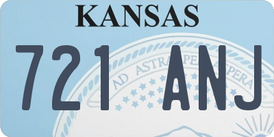 KS license plate 721ANJ