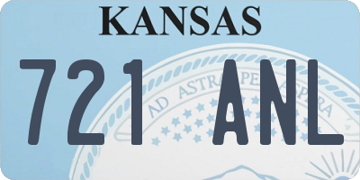 KS license plate 721ANL