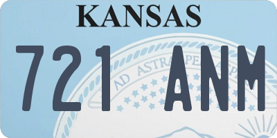 KS license plate 721ANM