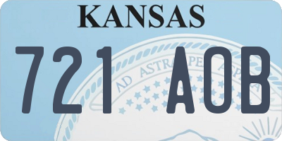 KS license plate 721AOB