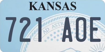 KS license plate 721AOE