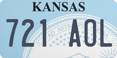 KS license plate 721AOL