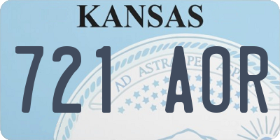 KS license plate 721AOR